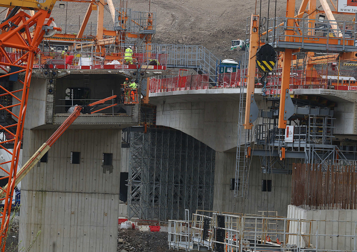 A465 new bridge construction at Merthyr Tydfil April 2023
