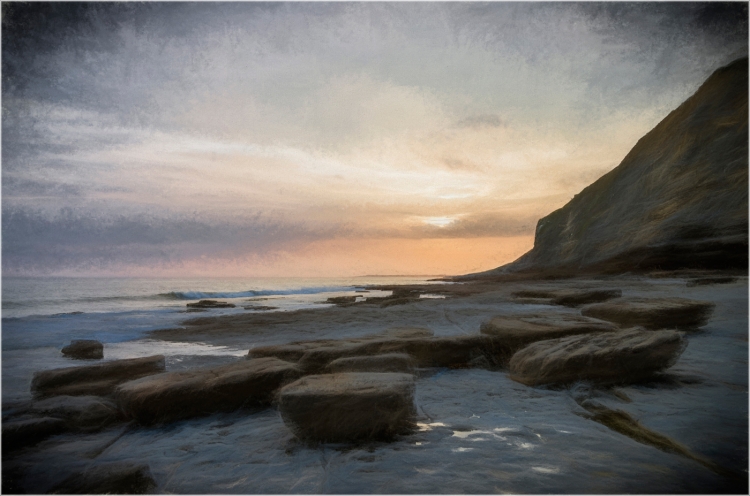 2018-06-05 club night at Dunraven Bay. Experiments with 'painterly' effects in processing.
