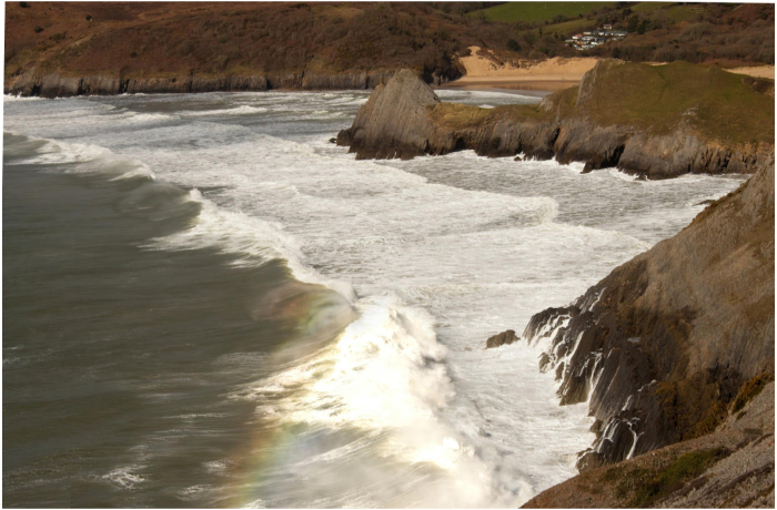 Three Cliffs Bay
Keywords: Seascape.Landscape Stormy Sea Three Cliffs Wind.